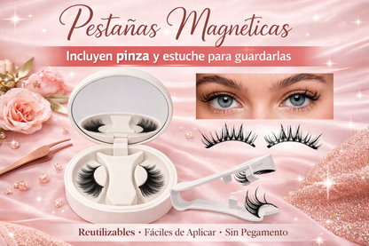 Pestañas Magnéticas reutilizables - 50+ Usos!