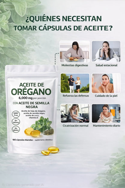 Aceite de orégano x 60 cápsulas blandas